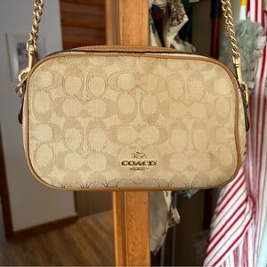 Coach Beige Signature Crossbody Bag